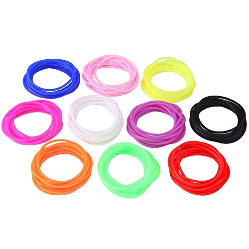 Senkary 120 Pack Silicone Jelly Bracelets - Stretchy 80s Rubber Bracelets for Party Favors, Women, Kids, Girls (10 Colors) Avelisse