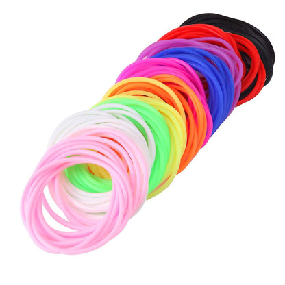 Senkary 120 Pack Silicone Jelly Bracelets - Stretchy 80s Rubber Bracelets for Party Favors, Women, Kids, Girls (10 Colors) Avelisse