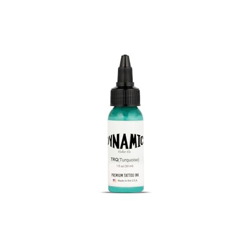 Dynamic Color Co Turquoise Tattoo Ink – 1oz Bottle, Vibrant & Sterilized, Vegan, USA-Made Since 1990 Avelisse