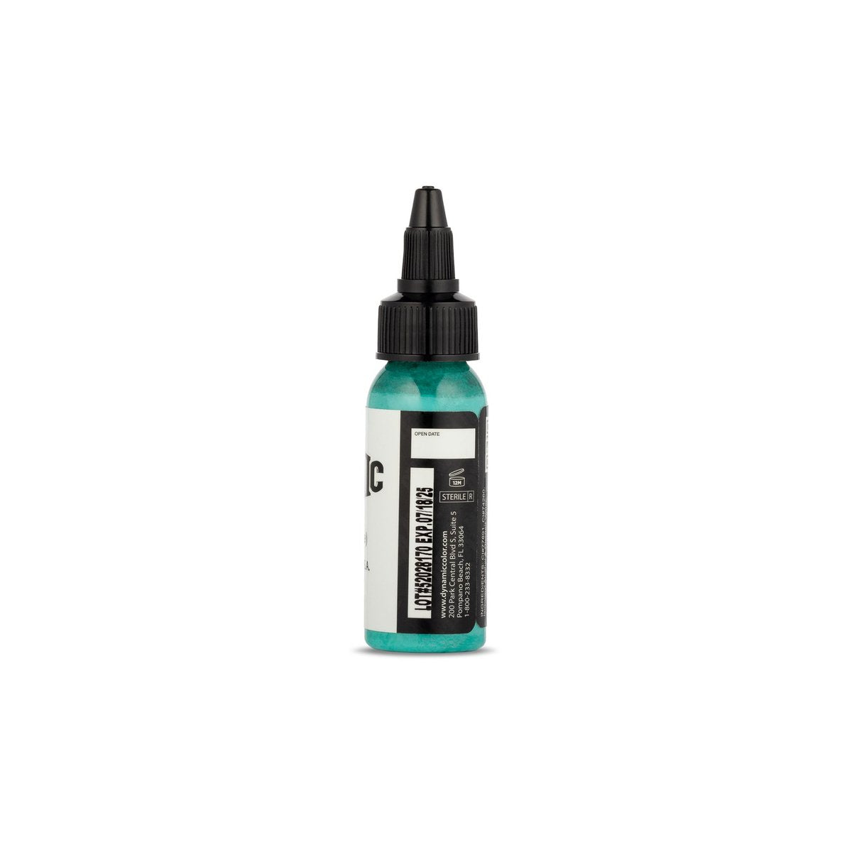 Dynamic Color Co Turquoise Tattoo Ink – 1oz Bottle, Vibrant & Sterilized, Vegan, USA-Made Since 1990 Avelisse