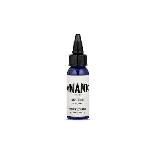 Dynamic Color Co Blue Tattoo Ink - 1oz Bottle, Sterilized, Vegan, USA-Made Since 1990 Avelisse