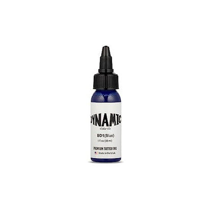 Dynamic Color Co Blue Tattoo Ink - 1oz Bottle, Sterilized, Vegan, USA-Made Since 1990 Avelisse