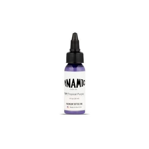 Dynamic Color Co Tropical Purple Tattoo Ink - 1oz Sterilized Vegan Bottle, USA-Made Since 1990 Avelisse