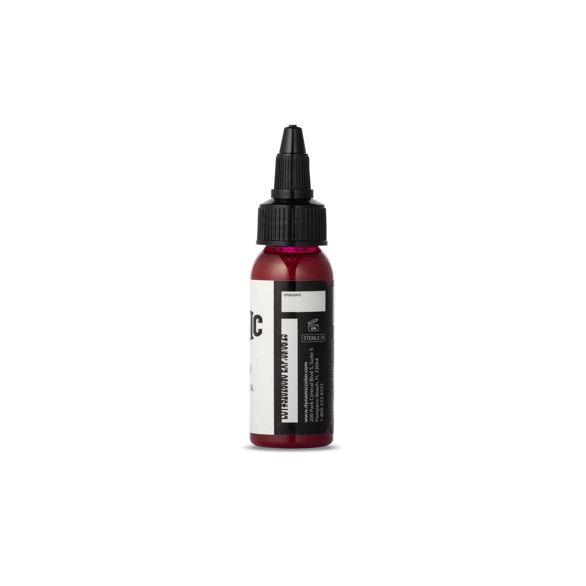 Dynamic Color Co Wine Red Tattoo Ink – 1oz Bottle, Sterilized, Vegan & USA-Made Since 1990 Avelisse