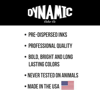 Dynamic Color Co. Black Tattoo Ink - Long Lasting Vivid Color, Sterilized, Made in USA (1 oz)