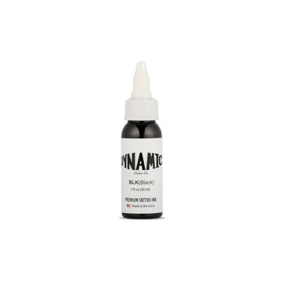 Dynamic Color Co. Black Tattoo Ink - Long Lasting Vivid Color, Sterilized, Made in USA (1 oz)