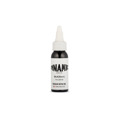 Dynamic Color Co. Black Tattoo Ink - Long Lasting Vivid Color, Sterilized, Made in USA (1 oz)