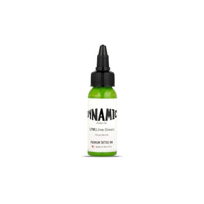 Dynamic Color Co Lime Green Tattoo Ink – 1oz Bottle, Sterilized, Vegan, USA-Made Since 1990 Avelisse
