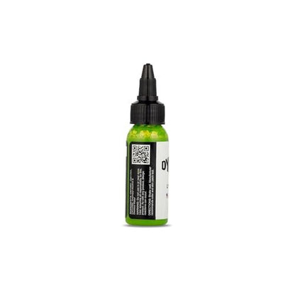 Dynamic Color Co Lime Green Tattoo Ink – 1oz Bottle, Sterilized, Vegan, USA-Made Since 1990 Avelisse