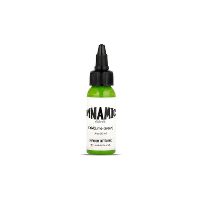 Dynamic Color Co Lime Green Tattoo Ink – 1oz Bottle, Sterilized, Vegan, USA-Made Since 1990 Avelisse