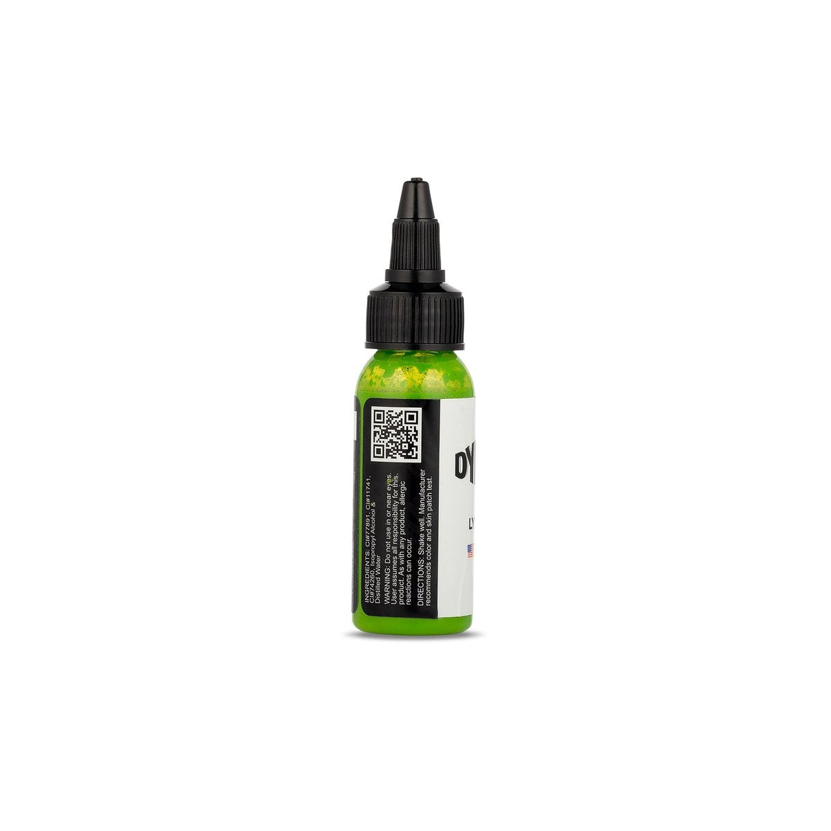 Dynamic Color Co Lime Green Tattoo Ink – 1oz Bottle, Sterilized, Vegan, USA-Made Since 1990 Avelisse