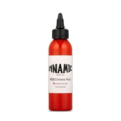 Dynamic Color Co. Chinese Red Tattoo Ink – 4oz, Sterilized, Vegan, USA-Made Since 1990 Avelisse