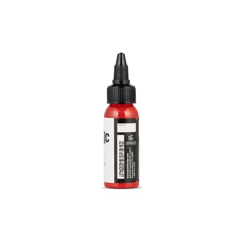 Dynamic Color Co. Fire Red Tattoo Ink – 1 oz Bottle, Made in USA, Sterilized, Vegan, Since 1990 - görsel 6