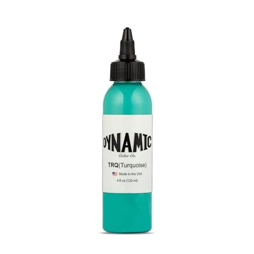Dynamic Color Co. Turquoise Tattoo Ink - Long Lasting Vivid Color, Sterilized, Made in USA (1 oz Bottle) - görsel 2