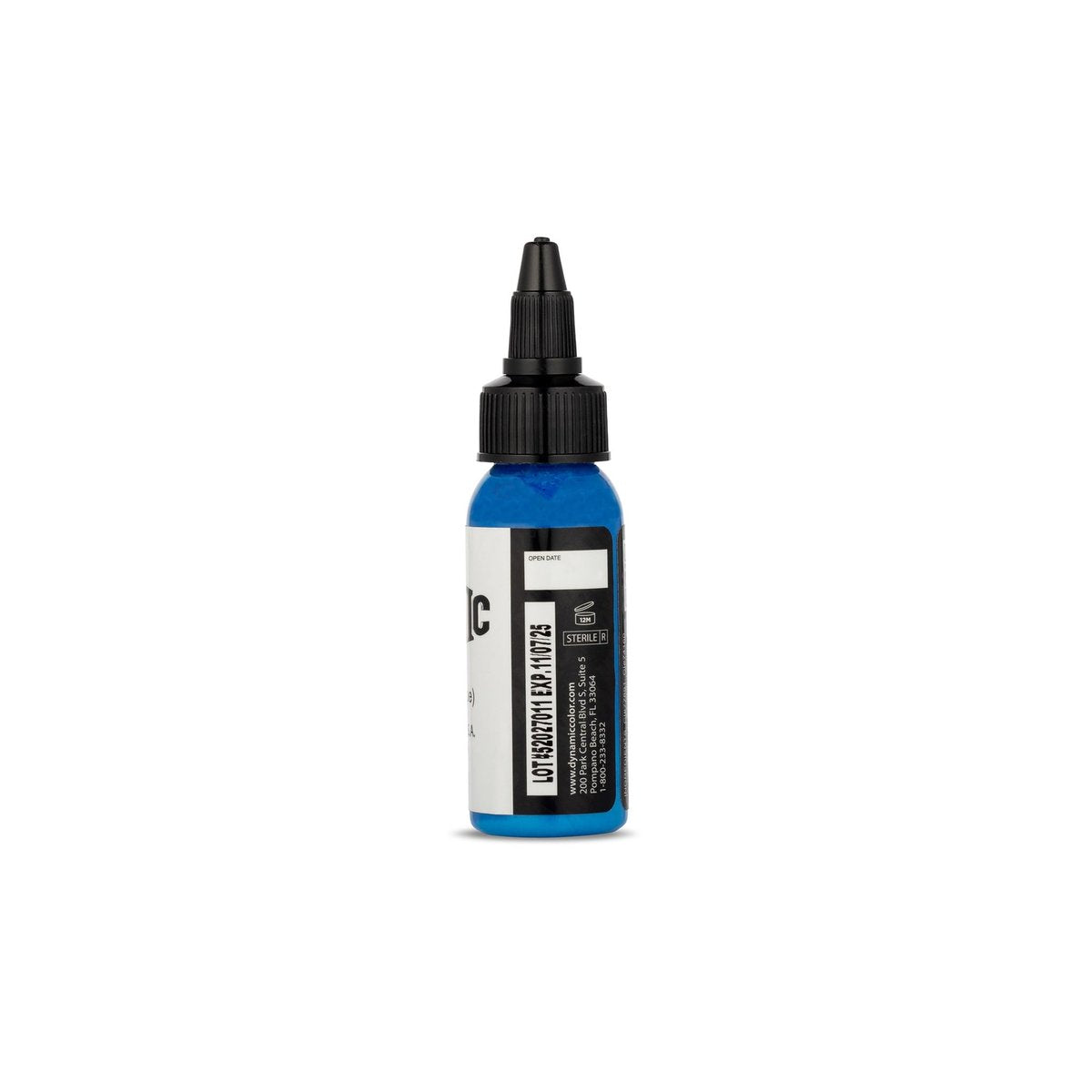 Dynamic Color Co Electric Blue Tattoo Ink – 1oz Sterilized Bottle, USA Made Since 1990 Avelisse