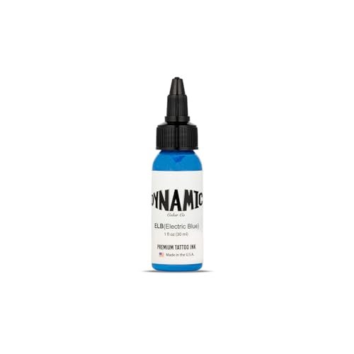 Dynamic Color Co Electric Blue Tattoo Ink – 1oz Sterilized Bottle, USA Made Since 1990 Avelisse
