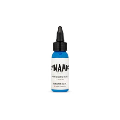 Dynamic Color Co Electric Blue Tattoo Ink – 1oz Sterilized Bottle, USA Made Since 1990 Avelisse