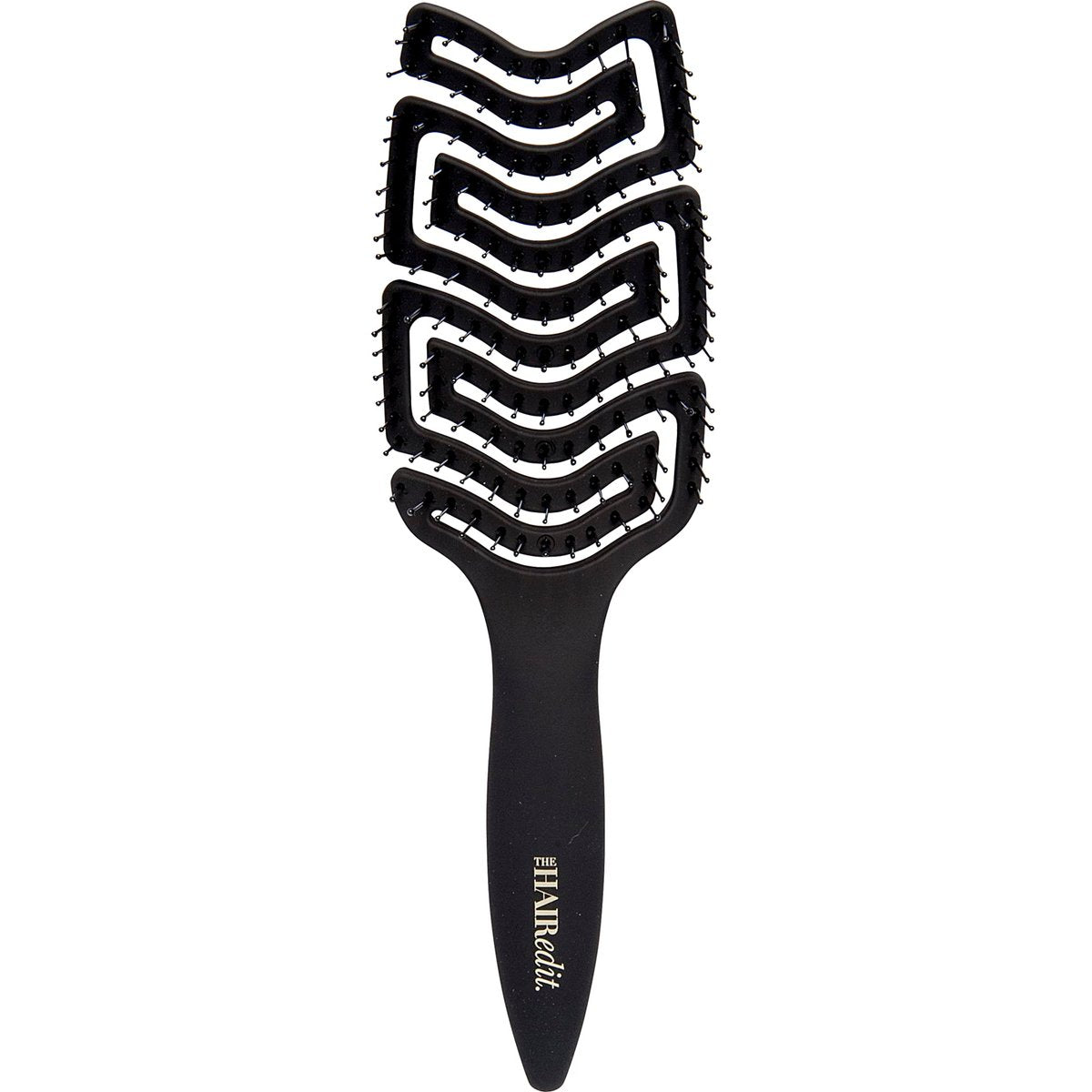 The Hair Edit Detangle & Massage Brush - Ergonomic Wet & Dry Hairbrush for All Hair Types, Black Avelisse