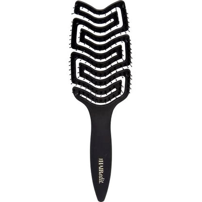 The Hair Edit Detangle & Massage Brush - Ergonomic Wet & Dry Hairbrush for All Hair Types, Black Avelisse