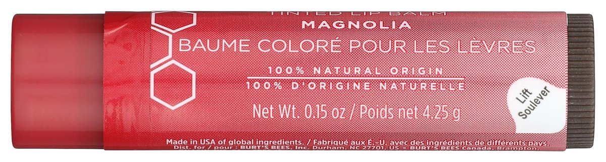 Burt's Bees Tinted Lip Balm Magnolia, 0.15 oz - Moisturizing Natural Lip Color - görsel 9