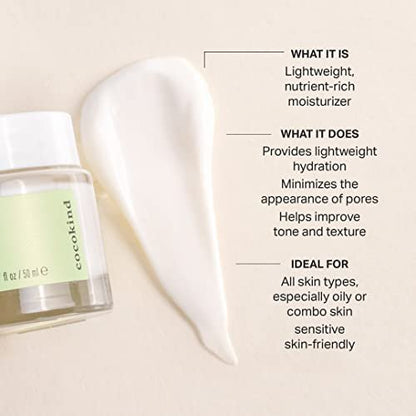 Cocokind Texture Smoothing Cream - Face Moisturizer with Squalane, Celery Seed & Cucumber - Hydrating Face Lotion for Smooth, Glowing Skin Avelisse