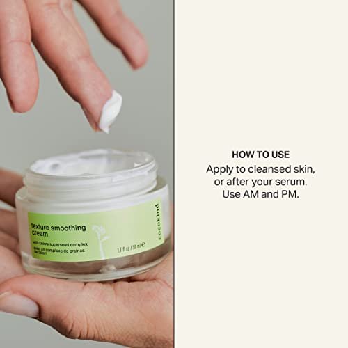 Cocokind Texture Smoothing Cream - Face Moisturizer with Squalane, Celery Seed & Cucumber - Hydrating Face Lotion for Smooth, Glowing Skin Avelisse