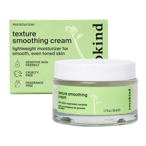 Cocokind Texture Smoothing Cream - Face Moisturizer with Squalane, Celery Seed & Cucumber - Hydrating Face Lotion for Smooth, Glowing Skin Avelisse