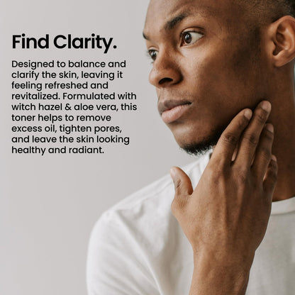 Natural Outcome Man Skin Face Toner | Daily Toner for Men with Witch Hazel & Aloe Vera | Pore Cleansing Facial Astringent for All Skin Types | 8 oz Avelisse