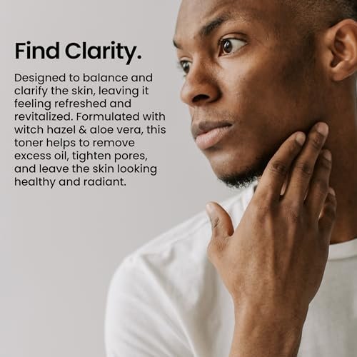 Natural Outcome Man Skin Face Toner | Daily Toner for Men with Witch Hazel & Aloe Vera | Pore Cleansing Facial Astringent for All Skin Types | 8 oz Avelisse