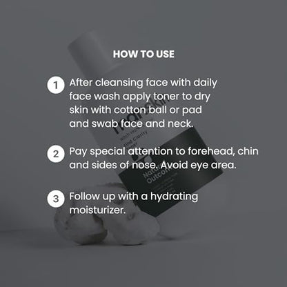 Natural Outcome Man Skin Face Toner | Daily Toner for Men with Witch Hazel & Aloe Vera | Pore Cleansing Facial Astringent for All Skin Types | 8 oz Avelisse