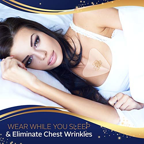 PureSkin Chest Wrinkle Pads (2-Pack) - Reusable Silicone Decollete Anti-Wrinkle Patches for Sleeping, Medical Grade Silicone Avelisse