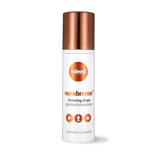 Indeed Labs Nanobronze Bronzing Drops for Face & Body | Self Tanner for Pale Skin with Hyaluronic Acid, Pea, Cacao & Giant Kelp Extracts | Fragrance-Free Natural Tan, 1 Fl Oz Avelisse