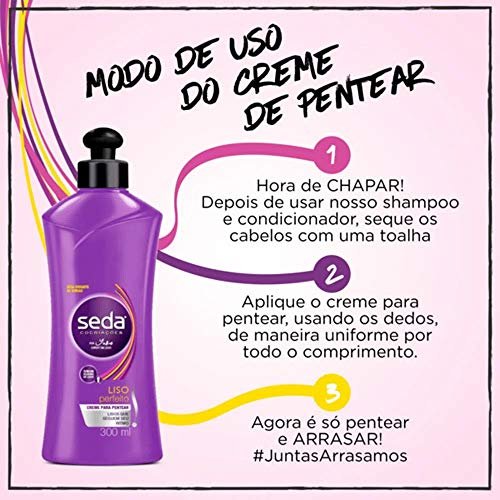 Seda Perfect Straight Line Combing Cream - 10.14 Fl Oz (300 ml) - Smooth & Straight Hair - görsel 6