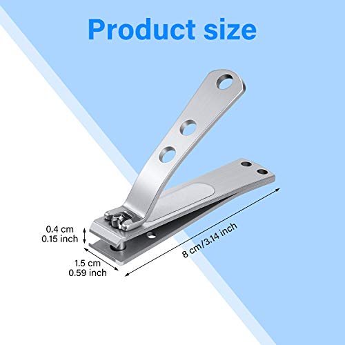 2 Pieces Heavy Duty Stainless Steel Nail Clippers for Thick Nails – Straight Edge Toenail Clippers with Wide Mouth for Men and Women - görsel 10