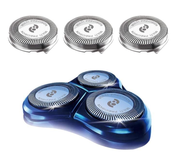 HQ8 Replacement Heads for Philips Norelco Shavers – 3-Pack Stainless Steel Compatible with HQ8505 AT815 AT810 Avelisse