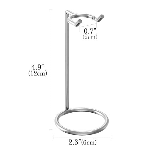 Linkidea Stainless Steel Razor Stand - Deluxe Men's Travel Shaver Holder for Long Handle Safety Razors, Fusion 5, ProShield, NFL Series (Silver/Polished Chrome) - görsel 6