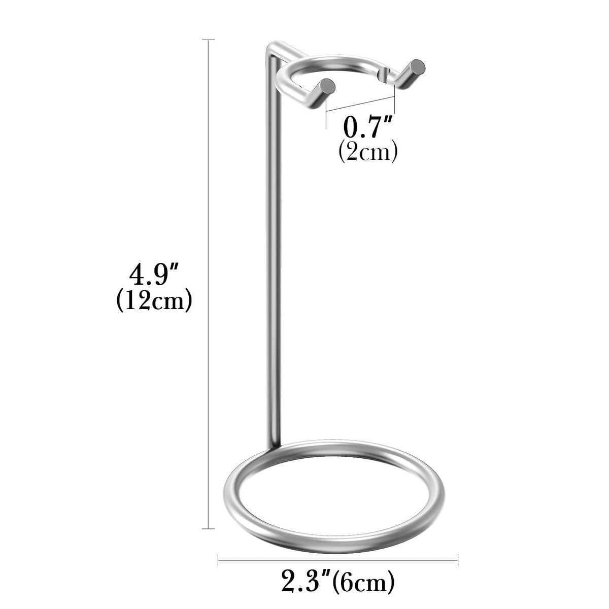 Linkidea Stainless Steel Razor Stand - Deluxe Men's Travel Shaver Holder for Long Handle Safety Razors, Fusion 5, ProShield, NFL Series (Silver/Polished Chrome) - görsel 5