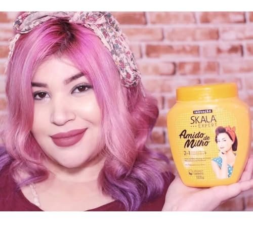 SKALA Expert Collection Corn Starch 2 in 1 Treatment Cream - 1 kg (33.81 oz) for Curly, Coarse, and Damaged Hair - görsel 7
