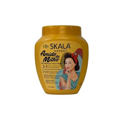 SKALA Expert Collection Corn Starch 2 in 1 Treatment Cream - 1 kg (33.81 oz) for Curly, Coarse, and Damaged Hair