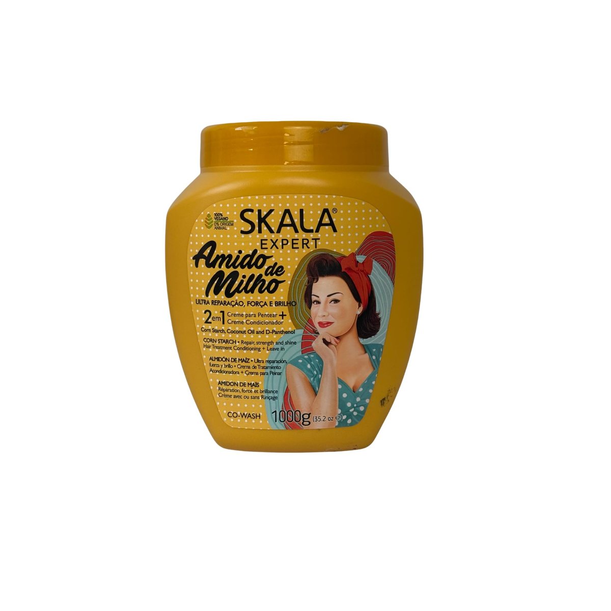 SKALA Expert Collection Corn Starch 2 in 1 Treatment Cream - 1 kg (33.81 oz) for Curly, Coarse, and Damaged Hair - görsel 2