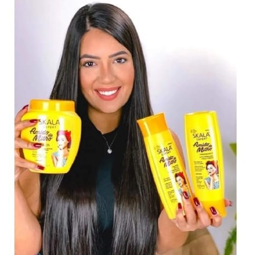 SKALA Expert Collection Corn Starch 2 in 1 Treatment Cream - 1 kg (33.81 oz) for Curly, Coarse, and Damaged Hair - görsel 9