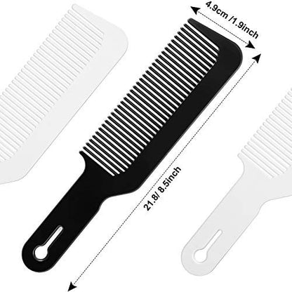 Boao 12-Piece Barber Comb Set – 9 Inch Plastic Clipper Combs for Cuts & Flattops, Heat Resistant, Anti-Static, Black & White Avelisse