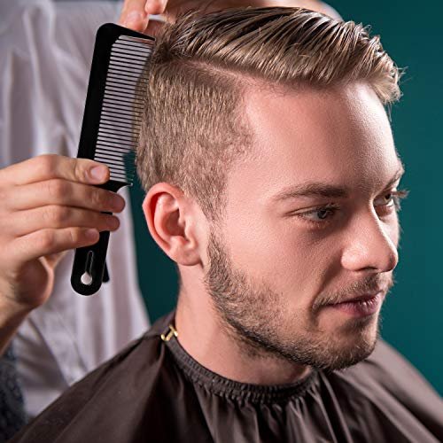 Boao 12-Piece Barber Comb Set – 9 Inch Plastic Clipper Combs for Cuts & Flattops, Heat Resistant, Anti-Static, Black & White Avelisse