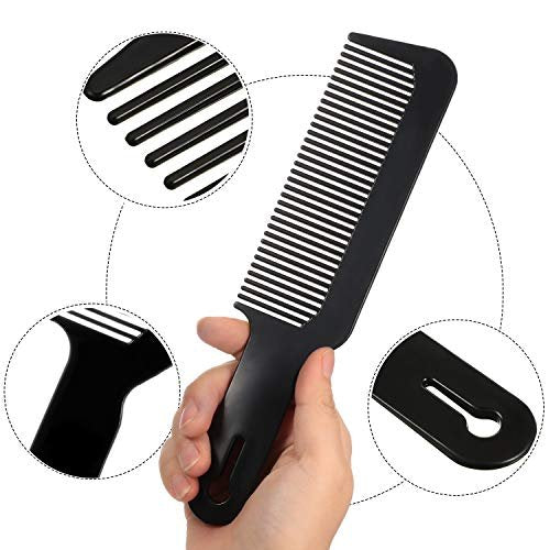 Boao 12-Piece Barber Comb Set – 9 Inch Plastic Clipper Combs for Cuts & Flattops, Heat Resistant, Anti-Static, Black & White Avelisse