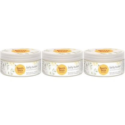 Burt's Bees Mama Belly Butter Stretch Mark Cream for Pregnancy, 6.5 oz (Pack of 3) - Shea Butter & Vitamin E Avelisse