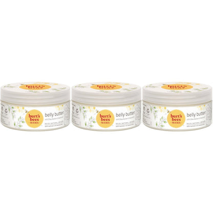 Burt's Bees Mama Belly Butter Stretch Mark Cream for Pregnancy, 6.5 oz (Pack of 3) - Shea Butter & Vitamin E Avelisse