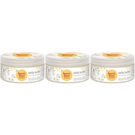 Burt's Bees Mama Belly Butter Stretch Mark Cream for Pregnancy, 6.5 oz (Pack of 3) - Shea Butter & Vitamin E Avelisse