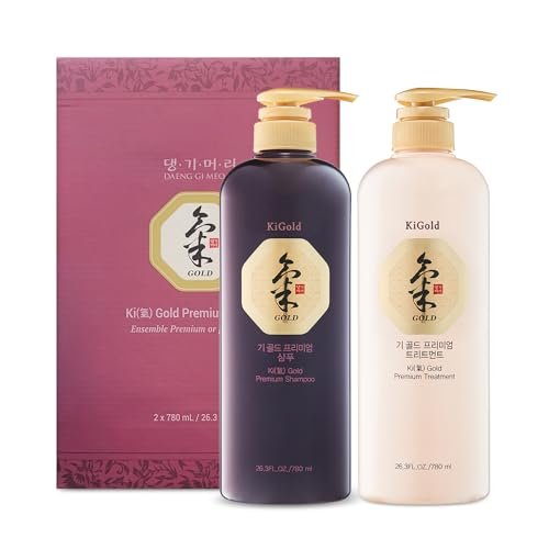 Daeng Gi Meo Ri Ki Gold Premium Shampoo and Treatment Set for Healthy Hair Growth and Scalp Stimulation Avelisse