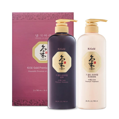 Daeng Gi Meo Ri Ki Gold Premium Shampoo and Treatment Set for Healthy Hair Growth and Scalp Stimulation Avelisse