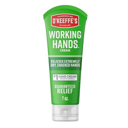 O'Keeffe's Working Hands Hand Cream for Extreme Dryness - 7 oz Tube - Repairing Skincare for Cracked, Dry Hands